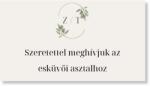 Personal Meghívó az esküvői asztalhoz - Eukaliptusz Válasszon mennyiséget: 11 db - 30 db