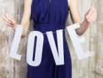 PartyDeco Ezüst banner - Love