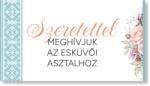 Personal Meghívó az esküvői asztalhoz - Rustic Válasszon mennyiséget: 11 db - 30 db