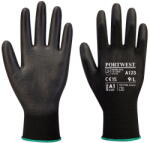 Portwest A123 - Latexmentes PU Palm védőkesztyű, fekete, 144 pár/karton (A123K8RXS)
