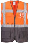 Portwest C476 - Warsaw vezetői mellény, narancs/szürke (C476OGYXXL)