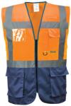 Portwest C476 - Warsaw vezetői mellény, narancs/tengerészkék (C476ONRXXXL) - munkavedelemzona