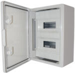 Stilo műanyag elosztószekrény maszkolt 400x300x170mm, 2x12 modul, IP65, ABS - STI1765 (STI1765)