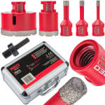 Red Technic 5 db-os fúrókészlet 6-68 mm gyémántfűrész adapter HEX M14 RTZOD0045 (RTZOD0045)