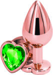Passion Labs Dop Anal Brilliant Anal Plug Small, Rose Gold, Piatra Verde, Passion Labs