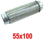 Szabvány Elem Kipufogó flexibilis cső, flexicső, 50x230mm Univerzális, behegeszthető kipfugó flexibilis cső. Felhasználható kipufogórendszerek javításár