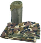 Mil-Tec takaró Poly-Fleece, 200x150 cm Woodland csomagolásban