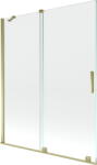 Mexen Velar, 2 szárnyas eltolható kádparaván 140 x 150 cm, 8mm átlátszó üveg, arany fényes profil, 896-140-000-01-50 (896-140-000-01-50)