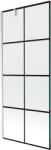 Mexen Next, kádparaván 1 szárny 80 x 150 cm, fix szárny, 6 mm átlátszó üveg fekete mintával, króm profil, 895-080-000-00-77-01 (895-080-000-00-77-01)