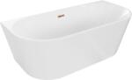 Mexen Oval, szabadon álló falra szerelhető kád 170 x 80 cm, fehér, rózsaszín arany túlfolyó, 52671708000-60 (52671708000-60)