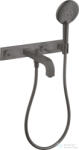 Hansgrohe AXOR Citterio falsík alatti kádtöltő csaptelep zuhanyszettel, szálcsiszolt fekete króm 39442340 (39442340)
