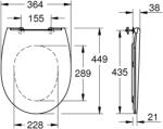 GROHE BauCeramic Slim WC-ülőke, lecsapódásgátlós