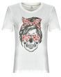 Only Rövid ujjú pólók ONLABELLA L/S GLITTER V-NECK CS KNT Fehér EU L