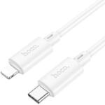  USB Type-C töltő- és adatkábel, Lightning, 100 cm, 2400mA, 20W, gyorstöltés, PD, QC, Hoco X88 Gratified, fehér
