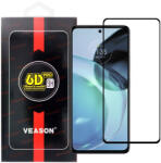 Motorola Moto G14 / G54 5G / G54 5G Power Edition / G55 5G üvegfólia, tempered glass, előlapi, edzett, hajlított, fekete kerettel, Veason 6D Pro