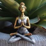 Ancient Wisdom Yoga Lady Szobrocska - Bronz-Ezüst - 24 cm (YogaL-02)