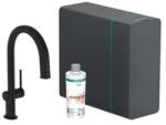 Hansgrohe Aqittura M91 Vízszűrős konyhai csaptelep és szódakészítő rendszer 210, kihúzható zuhanyfejjel, 1jet, fekete (HG-76836670)