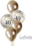  Héliumos luficsokor szülinapra - 40-es - INGYENES GLS szállítással (LUFI361999)