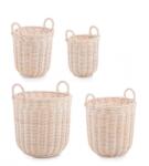 Bizzotto Set 4 cosuri ratan natur Narra 30x34 cm, 38x40 cm, 45x46 cm, 53x52 cm (0380400)
