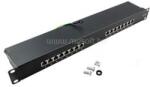LogiLink Cat. 6 Patch Panel 16-port 19" STP, fekete, EconLine (LOGILINK_NP0057) (LOGILINK_NP0057)