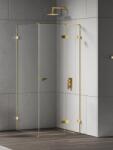 NEW TRENDY Eventa Gold Shine cabină de duș 110x100 cm dreptunghiular auriu luciu/sticlă transparentă EXK-4735 (EXK4735)