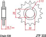 JT - Pinion (fata) JTF333, 15 dinti - VFR750F CBR900RR Sonderzz (101-664-15)