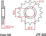 EMGO - Pinion (fata) JTF432, 12 dinti - DR350S RM250 - 04 (103-461-12)