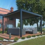  Avenberg bioklimatikus pergola elektromos lamellákkal 4 x 4 m, LED világítás, ZA23353