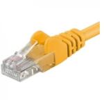 PremiumCord Patchcord UTP RJ45-RJ45 Cat. 5e 0.25m, galben, cupru integral, 26AWG (UTP-5E-0.25-Y)