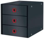 LEITZ Irattároló, laminált karton, 3 fiókos, LEITZ "Cosy Click&Store", bársonyszürke (E53680089) - primatinta