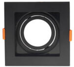 OPTONICA Beépíthető spot keret, négyzetes, GU10-es foglalat, fekete / MAX 35W/ IP20 / OT2051 (2051)