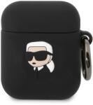 Karl Lagerfeld 3D Logo NFT Karl Head Airpods 1&2 fekete szilikon tok (KLA2RUNIKK)