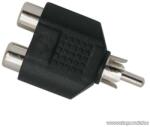 Delight RCA Y-átalakító, 2 x RCA aljzat - RCA dugó, 10 db / csomag (05099)