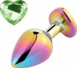 Guilty Toys Dop Anal Rainbow Buttplug Small, Heart Shape, Piatra Verde Deschis, Guilty Toys