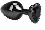 Guilty Toys Dop Anal Dark Anal Plug Medium, Heart Shape, Negru, Guilty Toys