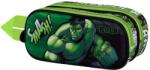 KARACTERMANIA Penar școlar 3D Karactermania Hulk - Superhuman, 2 fermoare (6332) Penar