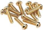 Fender 0994926000 pickup/selector switch mounting screws, Philips roundhead, gold, 12 pcs