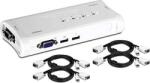 TRENDnet Switch KVM TRENDnet TK-407K 4-Port USB KVM Switch Kit (TK-407K)