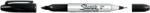 Sharpie Перманентен маркер Sharpie Twin Tip, двувърх, черен (27241-А-ЧЕРЕН)