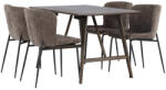  Étkezőgarnitúra Dallas 4114 (Sötétszürke + Fekete)