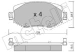 METELLI fékbetétkészlet, tárcsafék METELLI 22-1110-0