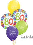  Héliumos luficsokor szülinapra, 80-as - INGYENES GLS szállítással (LUFI786685)