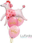  Héliumos luficsokor szülinapra, puli, pudle, Happy Birthday - INGYENES GLS szállítással (LUFI766911)