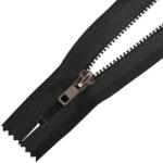  Alumínium cipzár zárt #4AC fekete - 12 cm