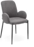 Halmar Scaun scandinav pentru living, tesatura bouclé, cadru metal, 58x58x89x48 cm, gri