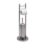 Plastor Trading Stand perie WC si suport hartie igienica, inox, inaltime 76 cm (41469)