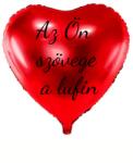 Personal Fólia lufi szöveggel - Piros szív 61 cm