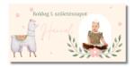 Personal Születésnapi banner fényképpel - Láma Banner mérete: 130 x 65 cm