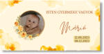 Personal Banner keresztelőre fényképpel - Orange Banner mérete: 130 x 260 cm