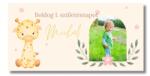 Personal Születésnapi banner fényképpel - Zsiráf Banner mérete: 130 x 260 cm